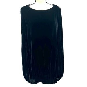 RED VALENTINO BLACK VELVET BATEAU NECK COCOON PONCHO TUNIC - NWT